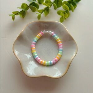 Pastel Rainbow Bracelet with Pearls